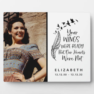 Black White Family Saying Memorial Photo Plaque