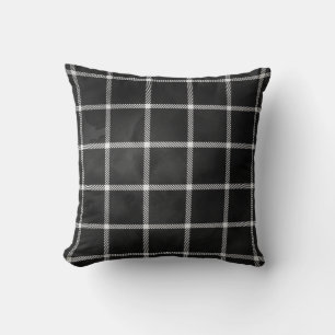 Black & White Farmhouse Style Throw Pillow