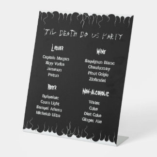 Black & White Fire Pedestal Sign