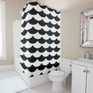 Black & White Fish Scale Print