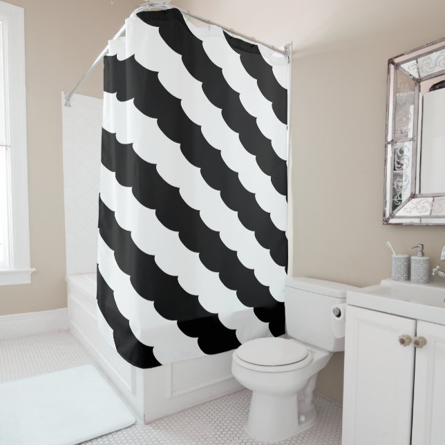 Black & White Fish Scale Print (In Situ)