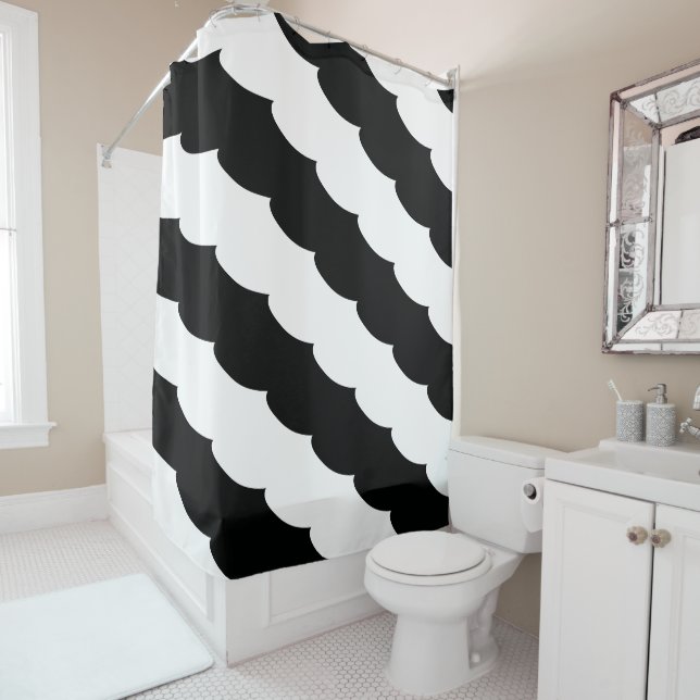 Black & White Fish Scale Print (In Situ)