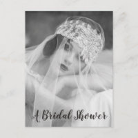 Black & White Flapper Style Bridal Shower Invite