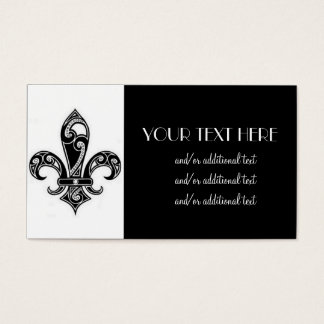 Black & White Fleur De Lis