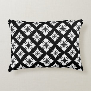 🖤 Black White Floral Decor For Modern Home Gift  Accent Pillow