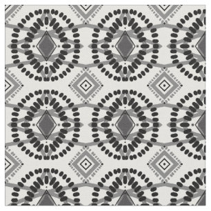 Black & White Flow Geometric Pattern Fabric