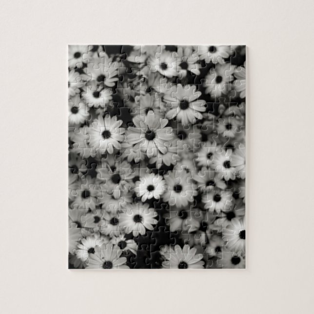 Black & White Flowers Jigsaw Puzzle (Vertical)