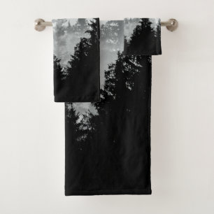 Black & White Forest Dream #2 #wall #decor #art  Bath Towel Set