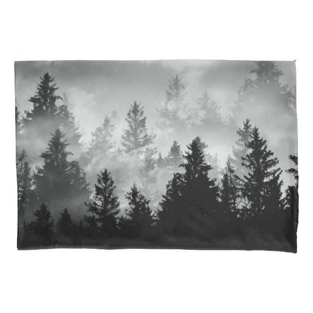 Black & White Forest Dream #2 #wall #decor #art  Pillowcase (Front)