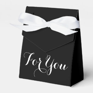 Black white formal corporate wedding favor box
