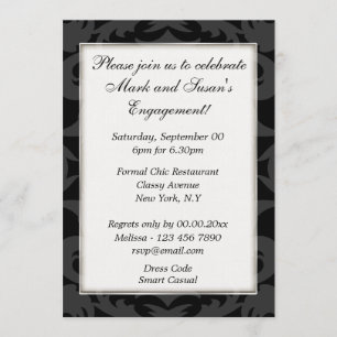 Black white formal PERSONALIZE Invitation