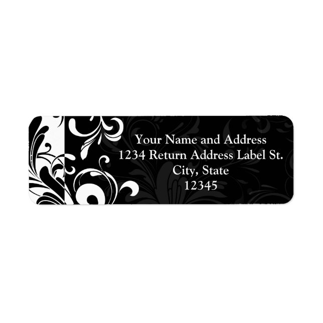 Black White Fountain Swirl Party (Front)