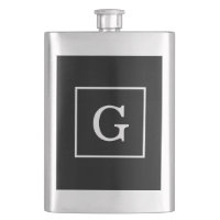 Black White Framed Initial Monogram