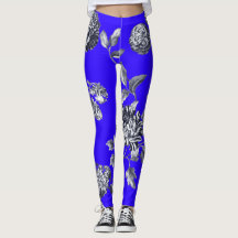Black & White French Blue Botanical Floral Toile