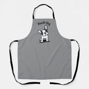 Black & White Frenchie All-Over Print Apron