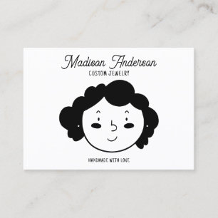 Black White Fun Face Jewellery Earring Display Car Business Card