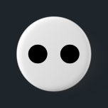 Black White Funny Cute Face Eyes Stylish Trendy  2 Inch Round Button<br><div class="desc">Designed with funny face design in black and white double custom colour background!</div>