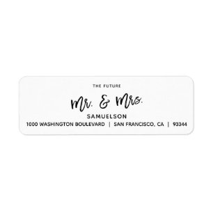 Black White Future M & Mme Mariage Adresse de reto