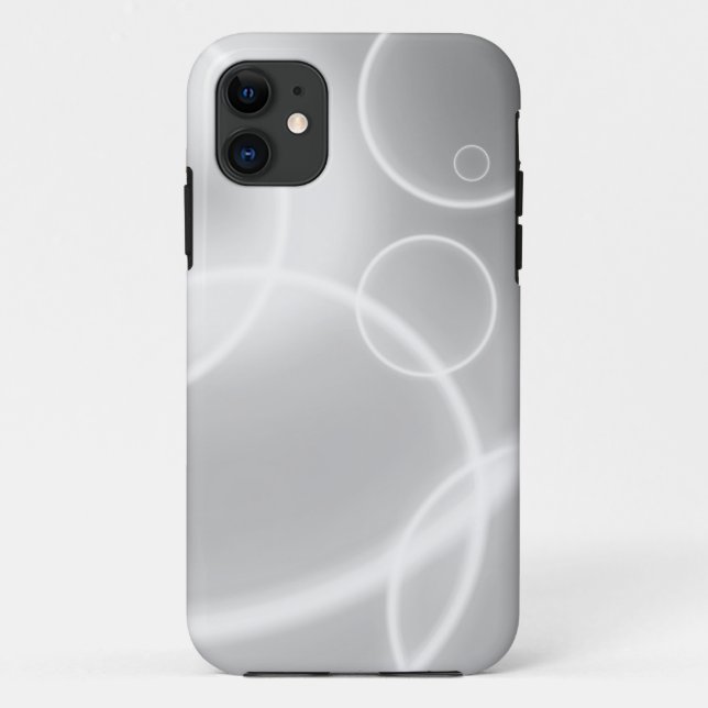 BLACK & WHITE GALAXY CIRCLES BLUE Case-Mate iPhone CASE (Back)