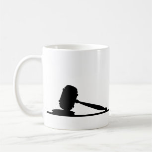 Black & White Gavel Attorney Custom Name Coffee Mug
