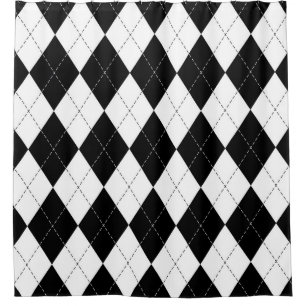 Black White Geometric Argyle Pattern