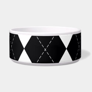 Black White Geometric Argyle Pattern