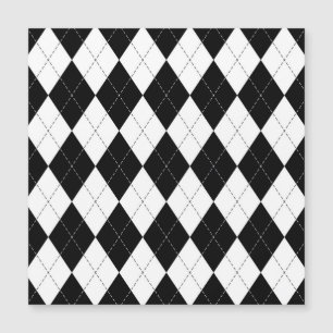 Black White Geometric Argyle Pattern