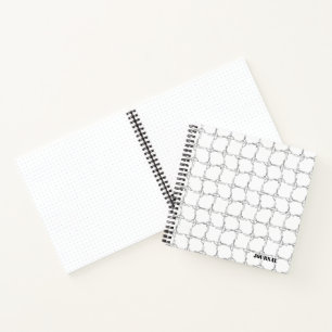 Black White Geometric Bullet Journal Sketchbook 