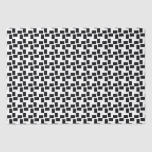 Black & White Geometric Chequered Tissue Paper
