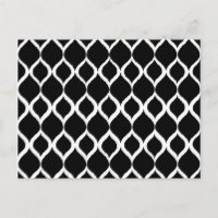 Black White Geometric Ikat Tribal Print Pattern