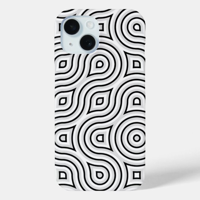 "Black & White Geometric Optical Illusion Phone Ca Case-Mate iPhone Case (Back)