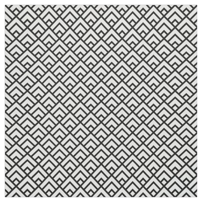 Black & White Geometric Pattern Fabric (Swatch)