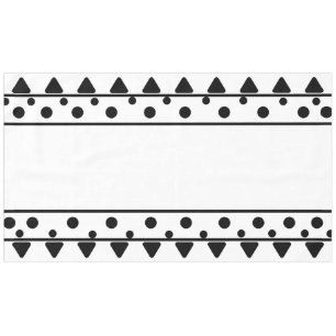 Black White Geometric Pattern Tablecloth
