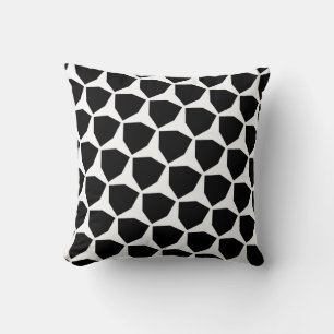 Black & White Geometric Pattern Throw Pillow