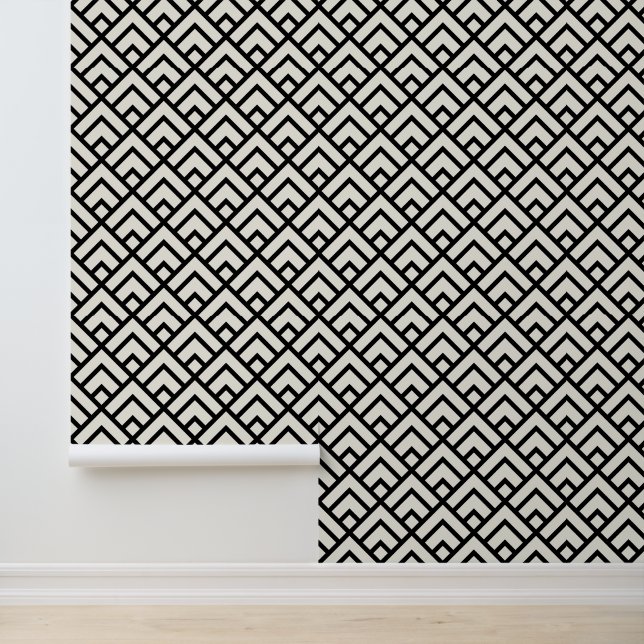 Black & White Geometric Pattern Wallpaper (Application)