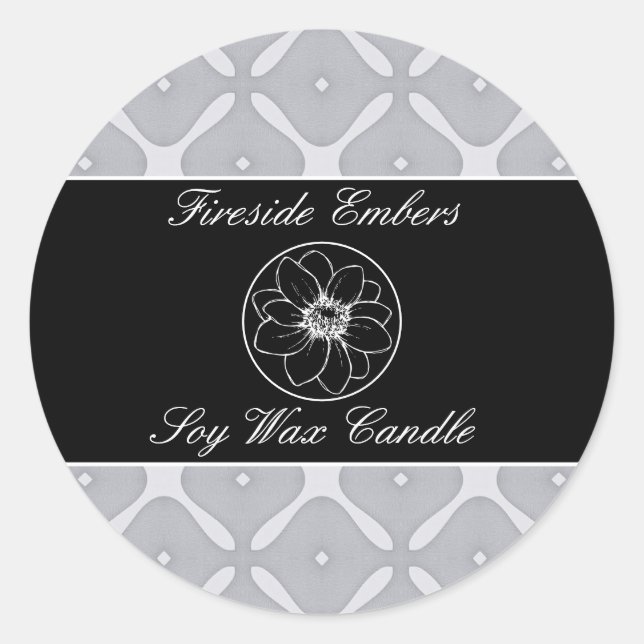 Black & White Geometric Product Label (Front)