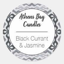 Black & White Geometric Product Label