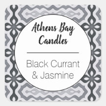 Black & White Geometric Product Label