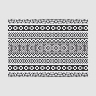 Black White Geometric Tribal Pattern Aztec Boho Tissue Paper