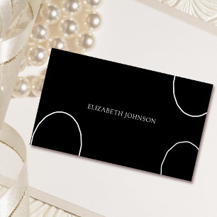 black & white geometric unique business card