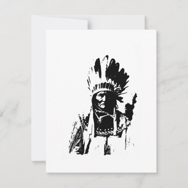 Black & White Geronimo Invitation (Front)