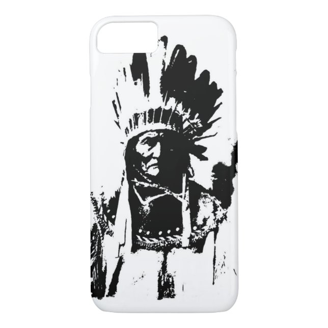 Black & White Geronimo iPhone 7 Coque (Dos)