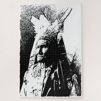 Black & White Geronimo Jigsaw Puzzle