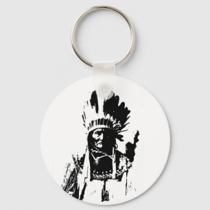 Black & White Geronimo Keychain
