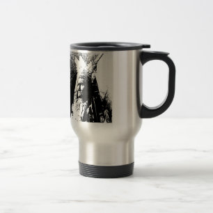 Black & White Geronimo Travel Mug