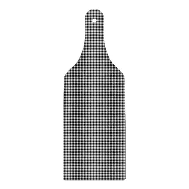 Black-White Gingham-CUTTING BOARD PADDLE (Front)