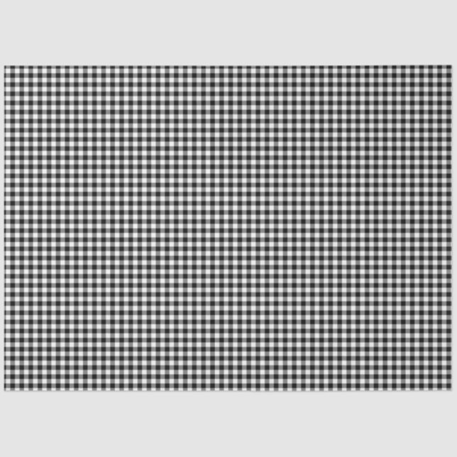 Black & White Gingham Pattern Tissue Paper (Front)