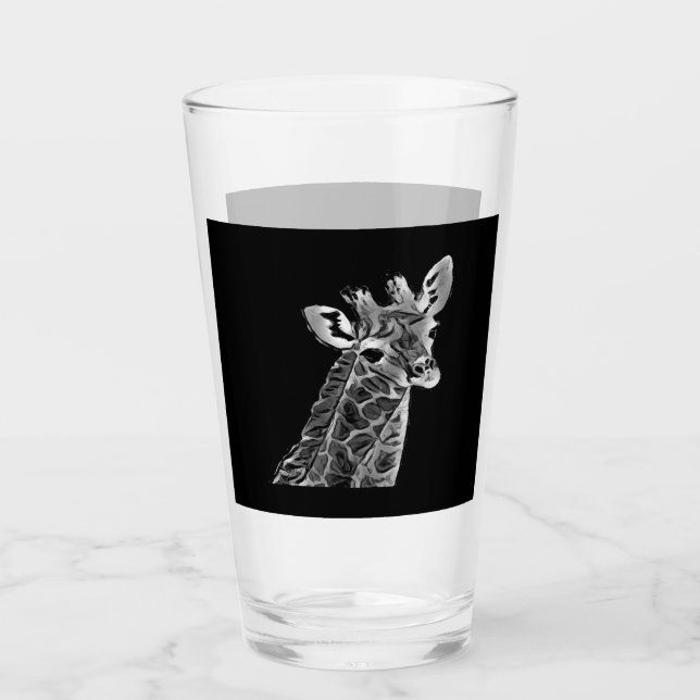 Black & white giraffe glass (Front)