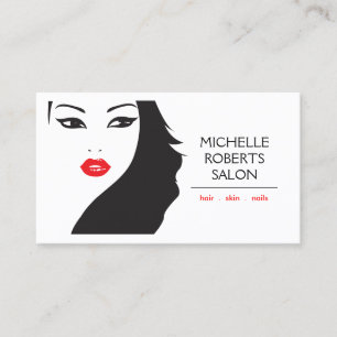 BLACK & WHITE GIRL - BEAUTY FASHION STYLE No. 1 Business Card