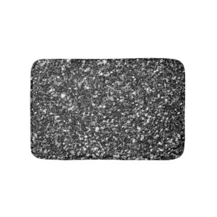 Black & White Glitter Bath Mat